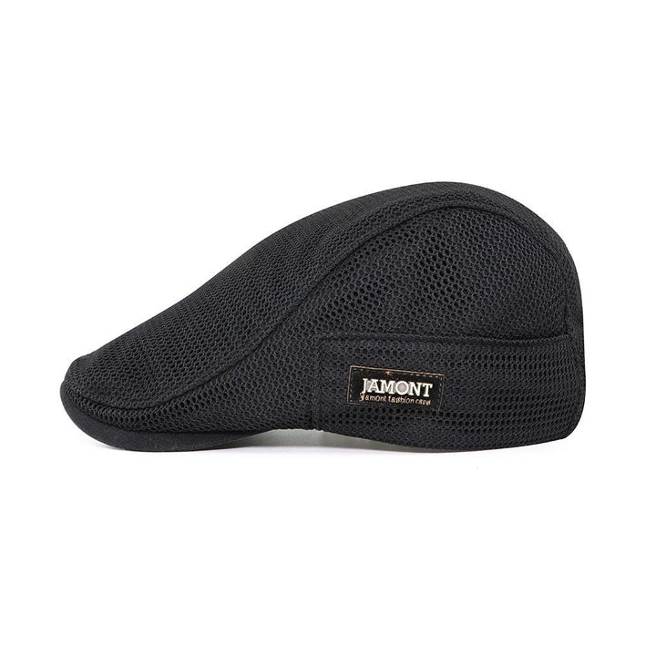 "Katoen mesh cap voor heren, casual stijl, ademend design in marineblauw met verstelbare band."