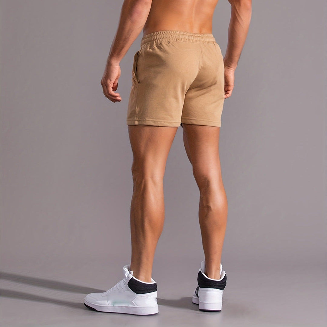 Verstelbare heren korte broek in khaki, van stretchstof voor ultiem zomercomfort. Ideaal voor sportieve momenten.