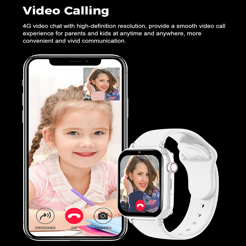 Veilig kinderhorloge met GPS tracker en videobellen, essentieel voor communicatie en locatiebepaling.