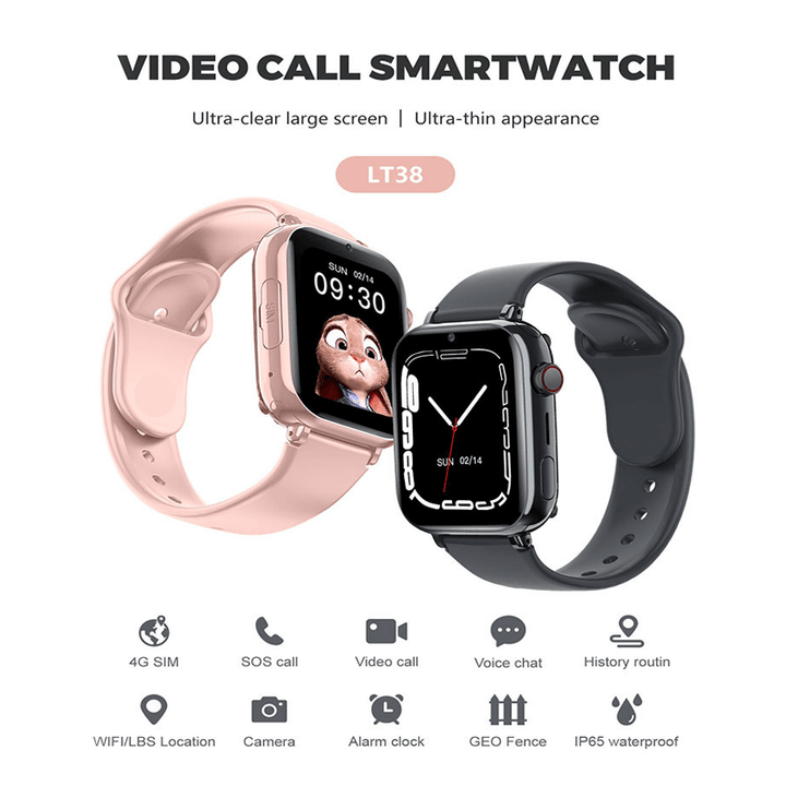 GPS kinderhorloge met nauwkeurige tracking en 4G videobellen voor gemoedsrust van ouders.
