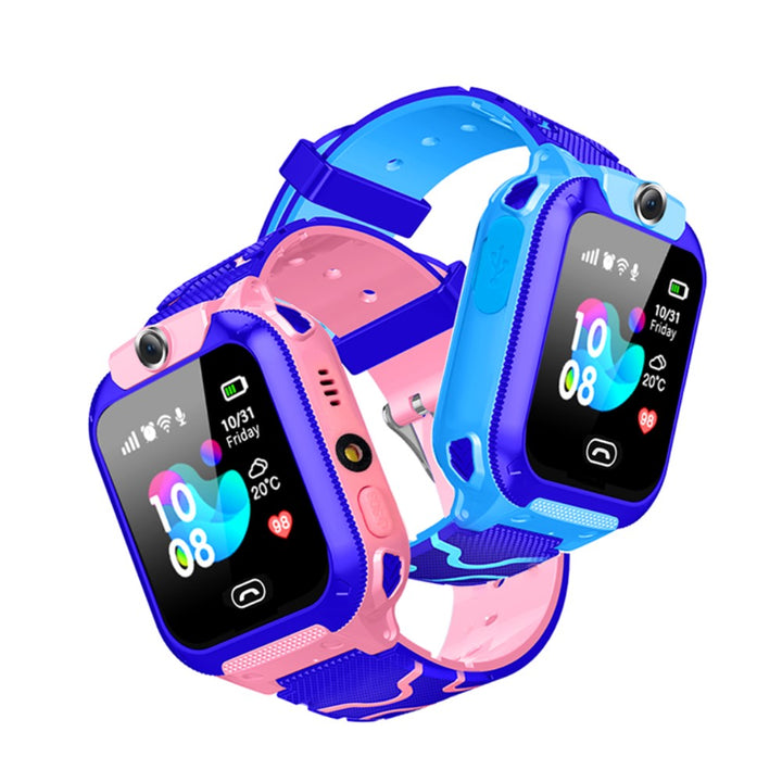 Kinder smartwatch met ingebouwde camera, GPS tracker, belfunctie en SOS-knop. Ideaal voor jonge ontdekkingsreizigers.