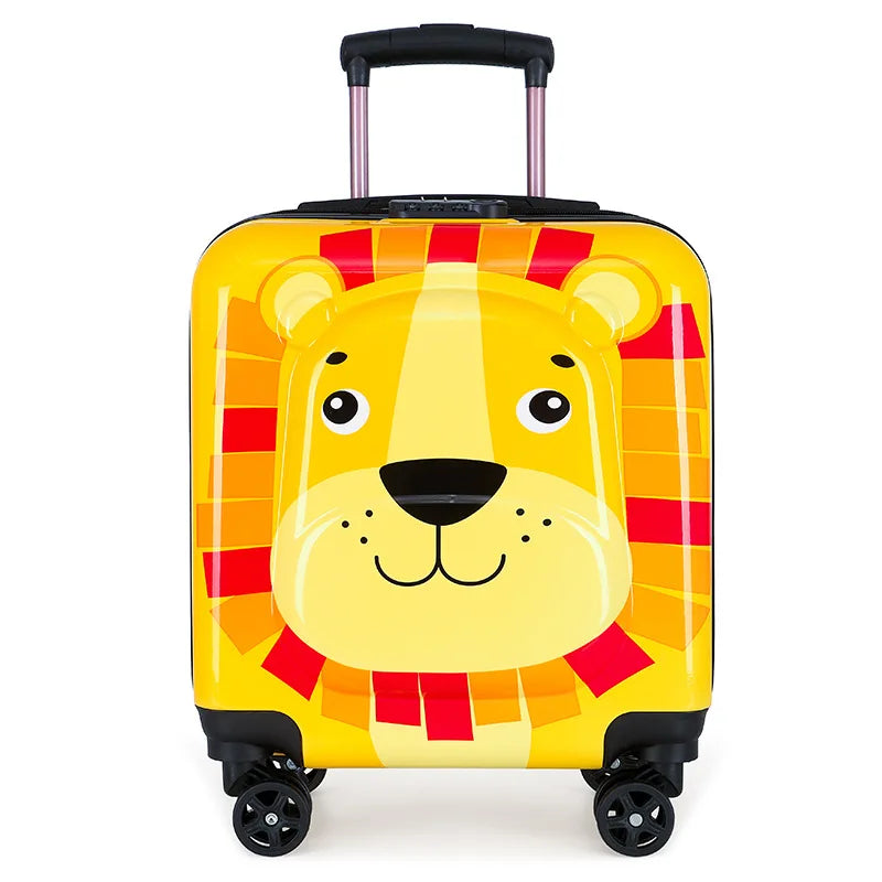 Kinderkoffer Seoul hardshell met trendy dierenprint, duurzame kindertrolley voor elke reis.