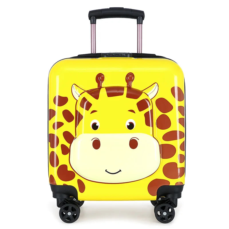 Sterke hardshell kinderkoffer met dierenprint, veilige bagage voor de spulletjes van uw kind op vakantie.