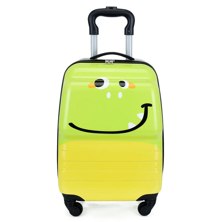 Stijlvolle kinderreiskoffer met uniek cartoon dierenontwerp. Robuuste rolkoffer, ideaal voor elke vakantie.