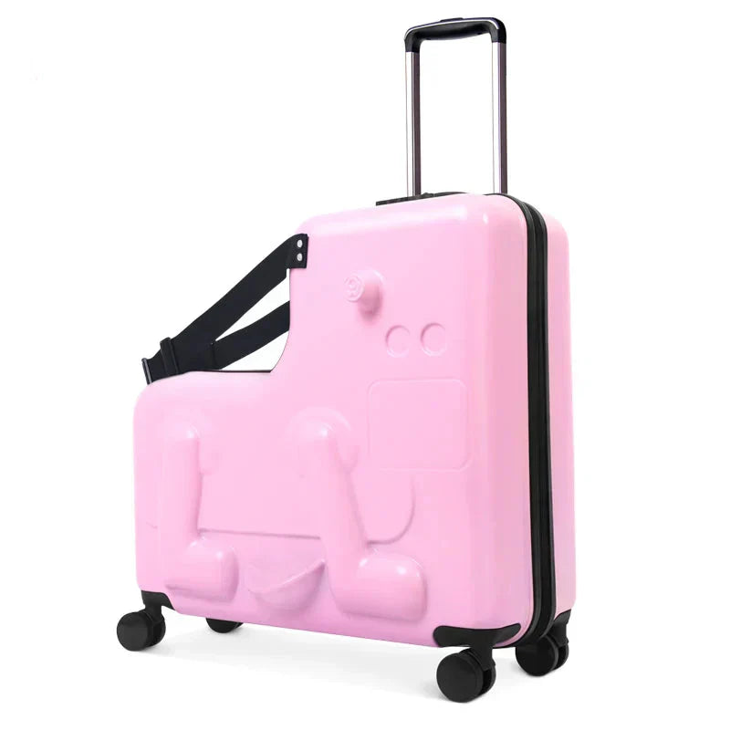 Leuke zitkoffer Milan voor kinderen, te gebruiken als compacte kinderreiskoffer en handbagage.