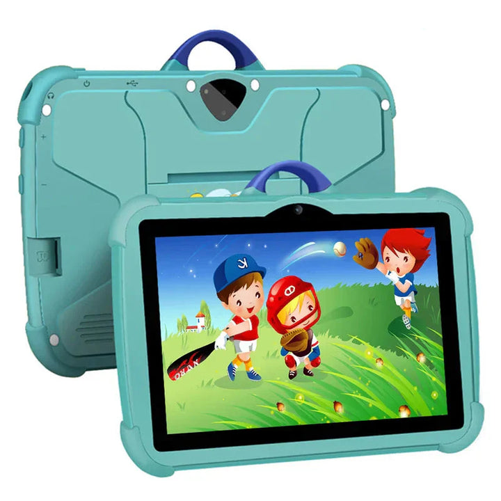 Cadeau idee: 7 inch Android kindertablet met cartoon design en 64GB opslag, veilig en leuk speelgoed voor kinderen.