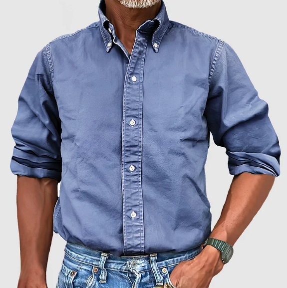 Veelzijdig heren overhemd met lange mouwen, ideaal voor zowel zakelijke als casual gelegenheden. Stijlvolle mannenmode.
