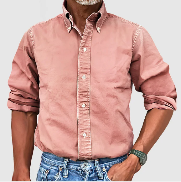 Modern heren overhemd met lange mouwen en knoopsluiting. Perfect voor de stijlvolle man, comfortabel en veelzijdig.