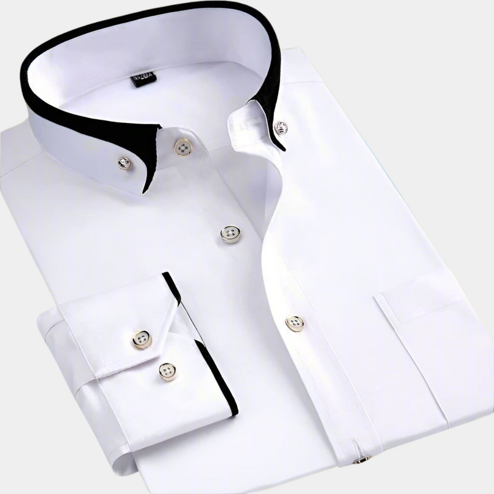 Comfortabel stretch heren overhemd met lange mouwen, perfect voor de moderne man.