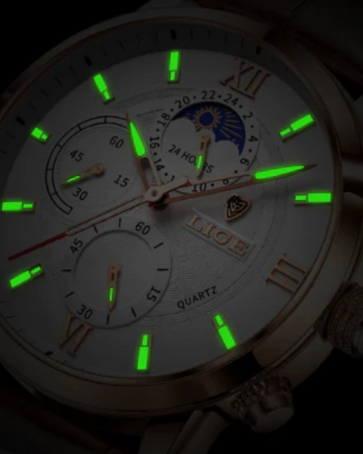 Klassiek waterdicht herenhorloge, elegant design, tijdloos en robuust, ideaal voor zowel formele als informele gelegenheden