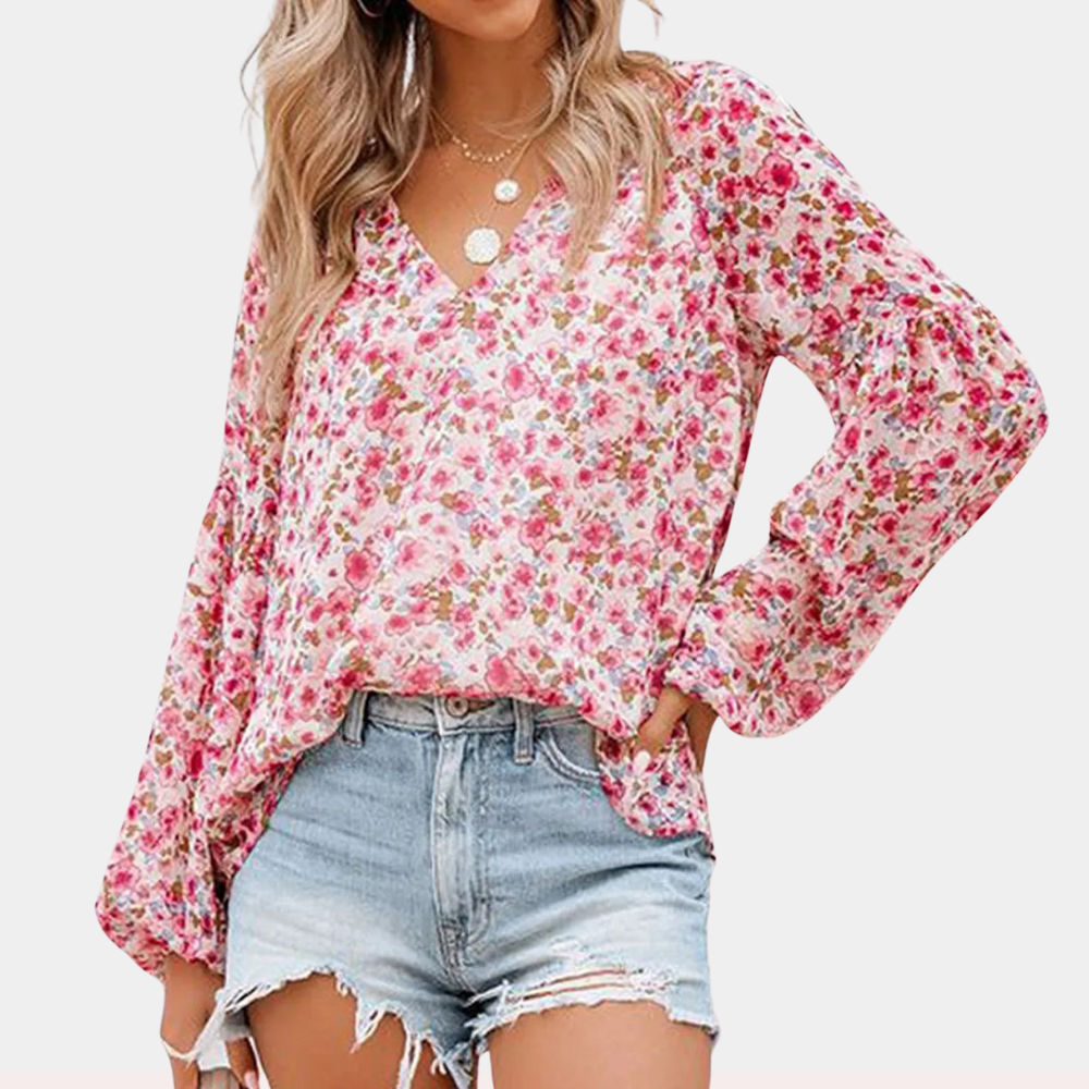 Klassieke damesblouse met lange mouwen, tijdloos elegant voor zowel formele als casual gelegenheden.