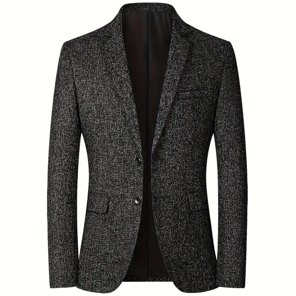 Stijlvolle heren blazer; elegant klassiek ontwerp voor een semi-formele of zakelijke look. Veelzijdig en comfortabel.