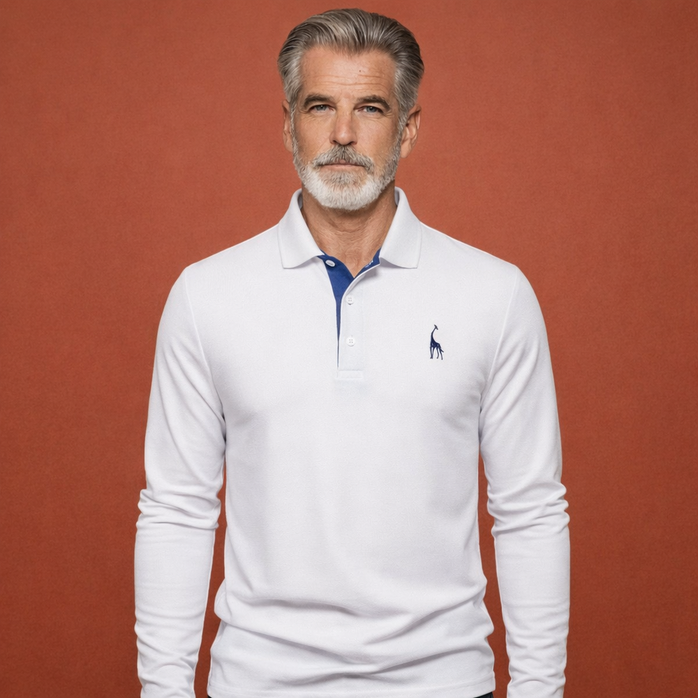 Comfortabele herenpolo met lange mouwen, ideaal voor zowel casual als zakelijke outfits. Lente/herfst mode.