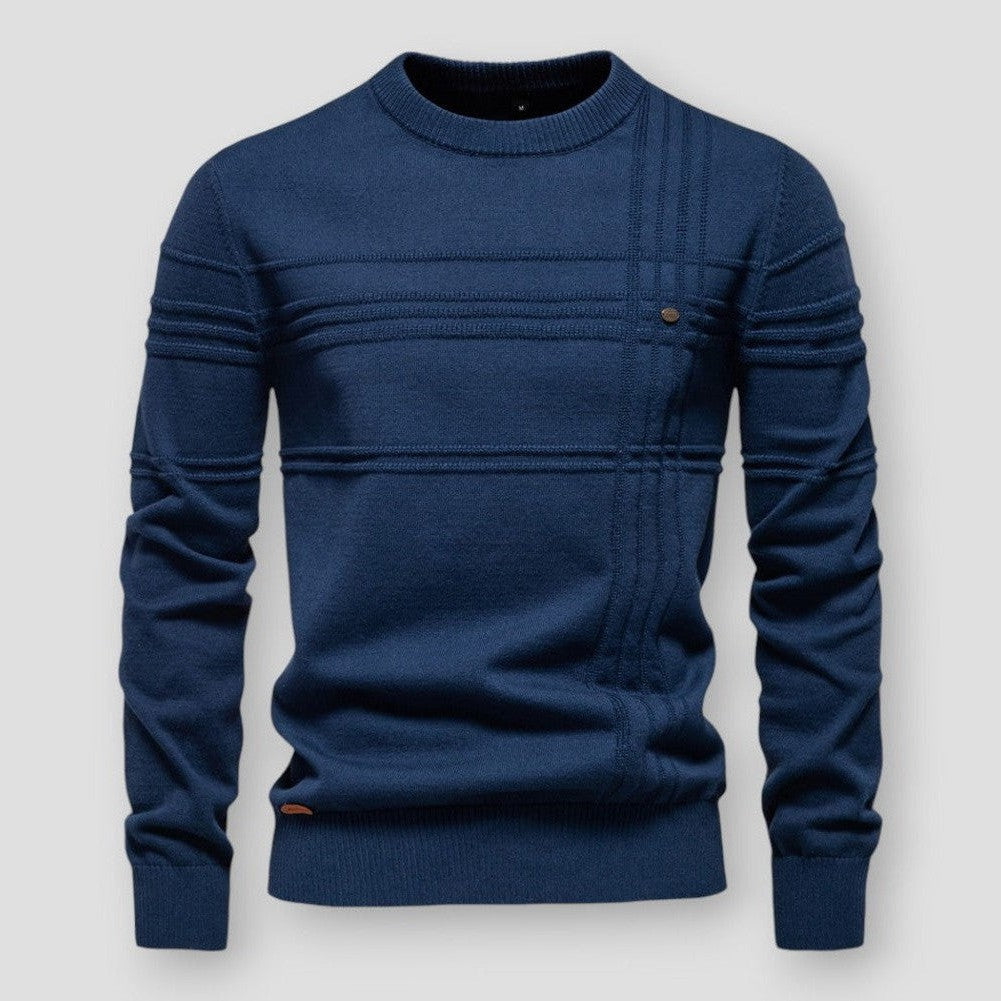 Stijlvolle heren ronde hals trui, ideaal voor een relaxte maar modieuze outfit in elk seizoen.