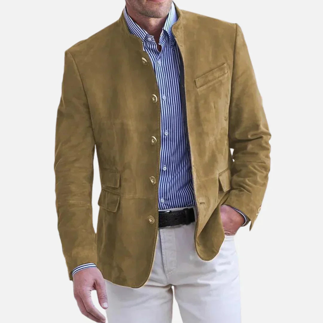 Stijlvolle heren blazer/colbert in kaki, blauw of grijs; ideaal voor zakelijke kleding en smart casual outfits.