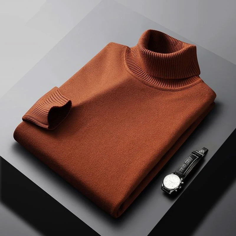 Klassieke stijlvolle heren coltrui, warm en comfortabel voor herfst- en wintermode.