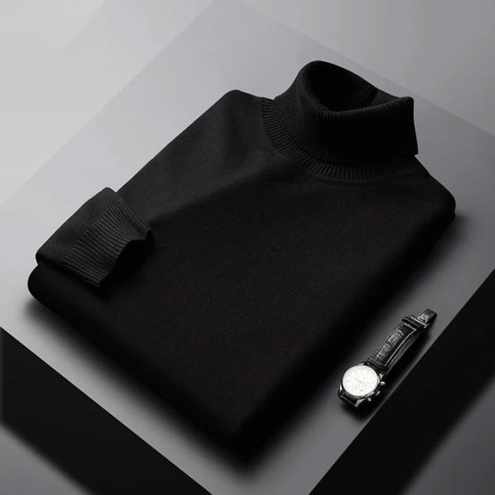 Stijlvolle heren coltrui, een warme klassieker voor winterse dagen, comfortabel en elegant.