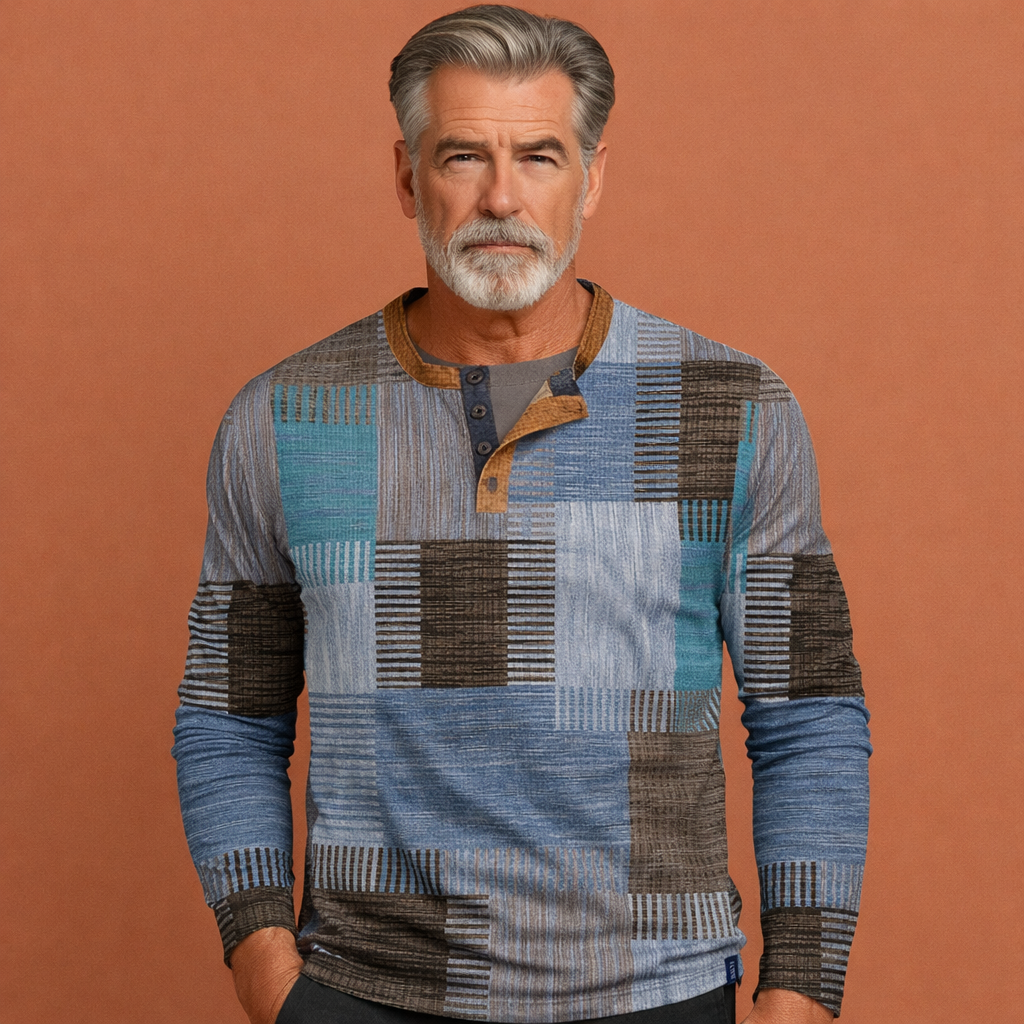 Stijlvolle heren winter trui, klassiek en warm. Gebreid voor een comfortabele casual look in herfst en winter.