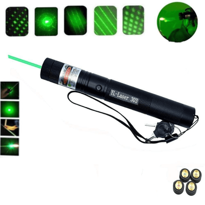 Krachtige laserpointer 303, robuust ontwerp, ideale gadget voor presentaties en sterrenkijken, compact en draagbaar.