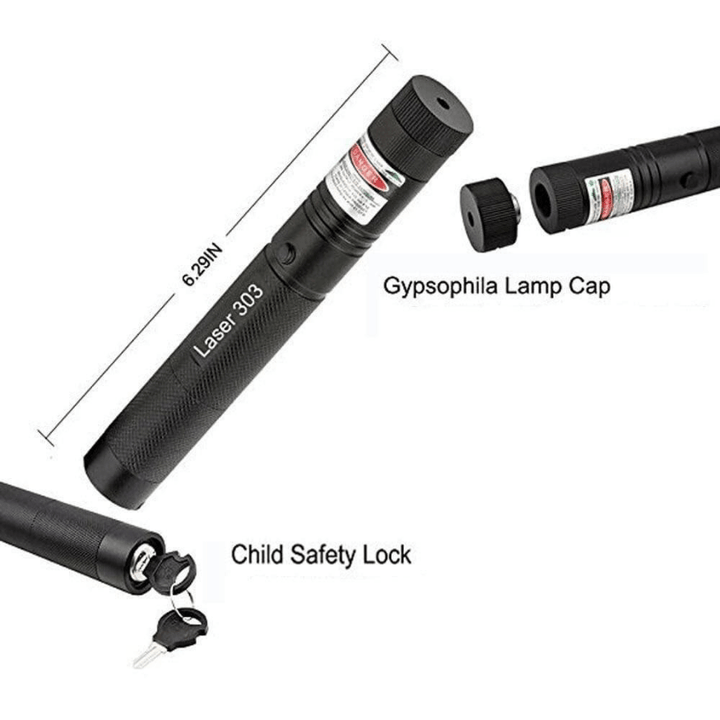 Krachtige laserpointer 303, robuust ontwerp, ideale gadget voor presentaties en sterrenkijken, compact en draagbaar.