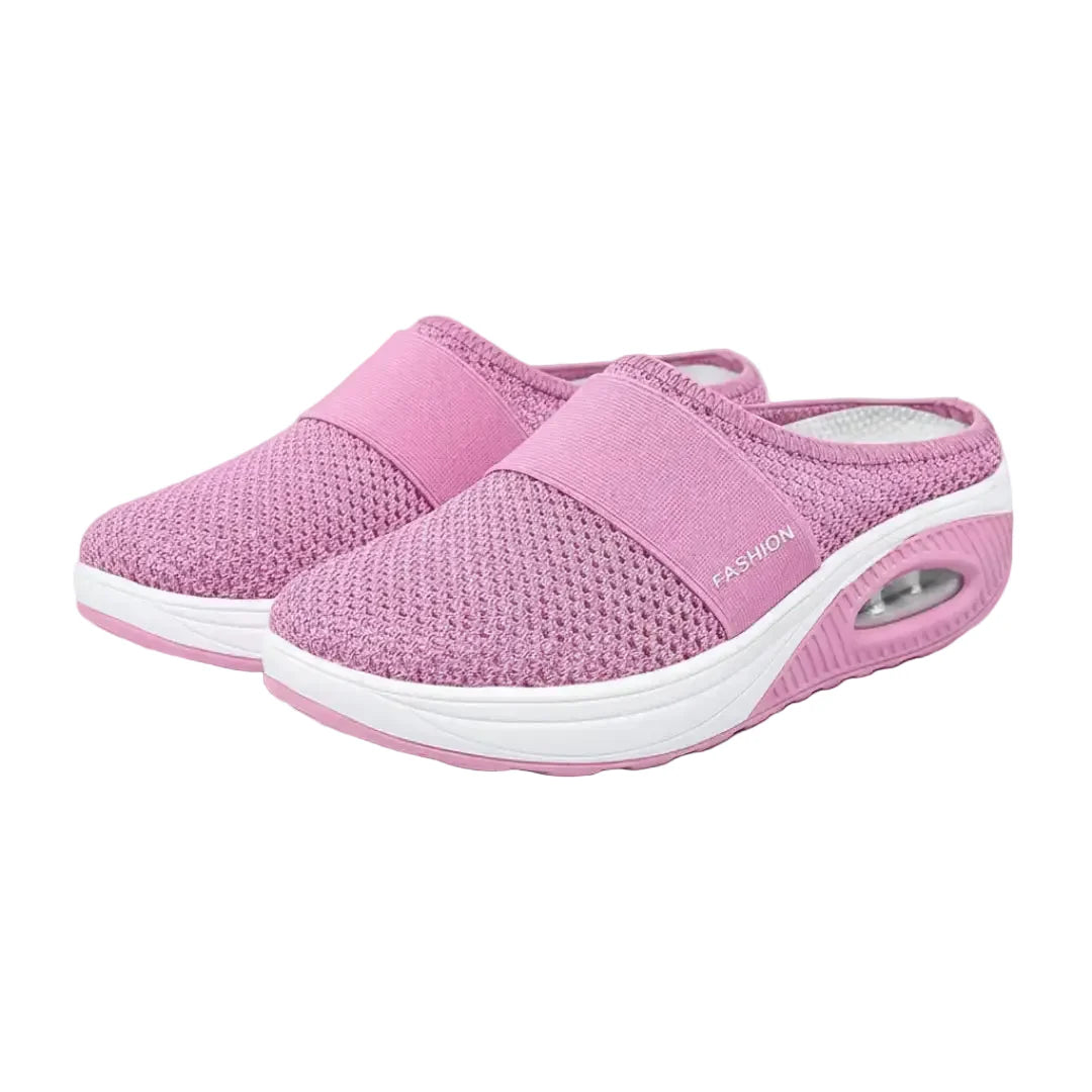 Lagoz Lily lichtgrijze dames instapper met steunzool, comfortabel en stijlvol