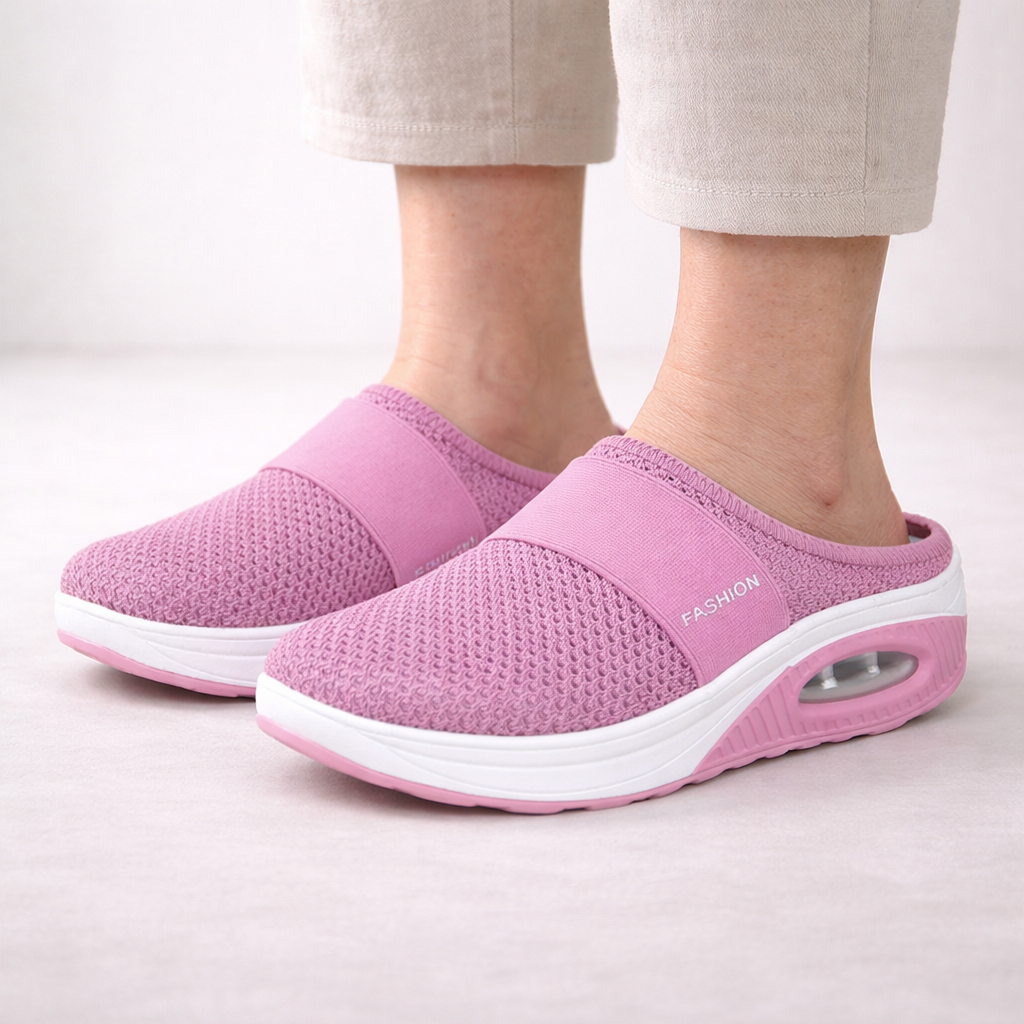 Orthopedische schoenen voor dames: Lagoz Lily lichtgrijze instappers