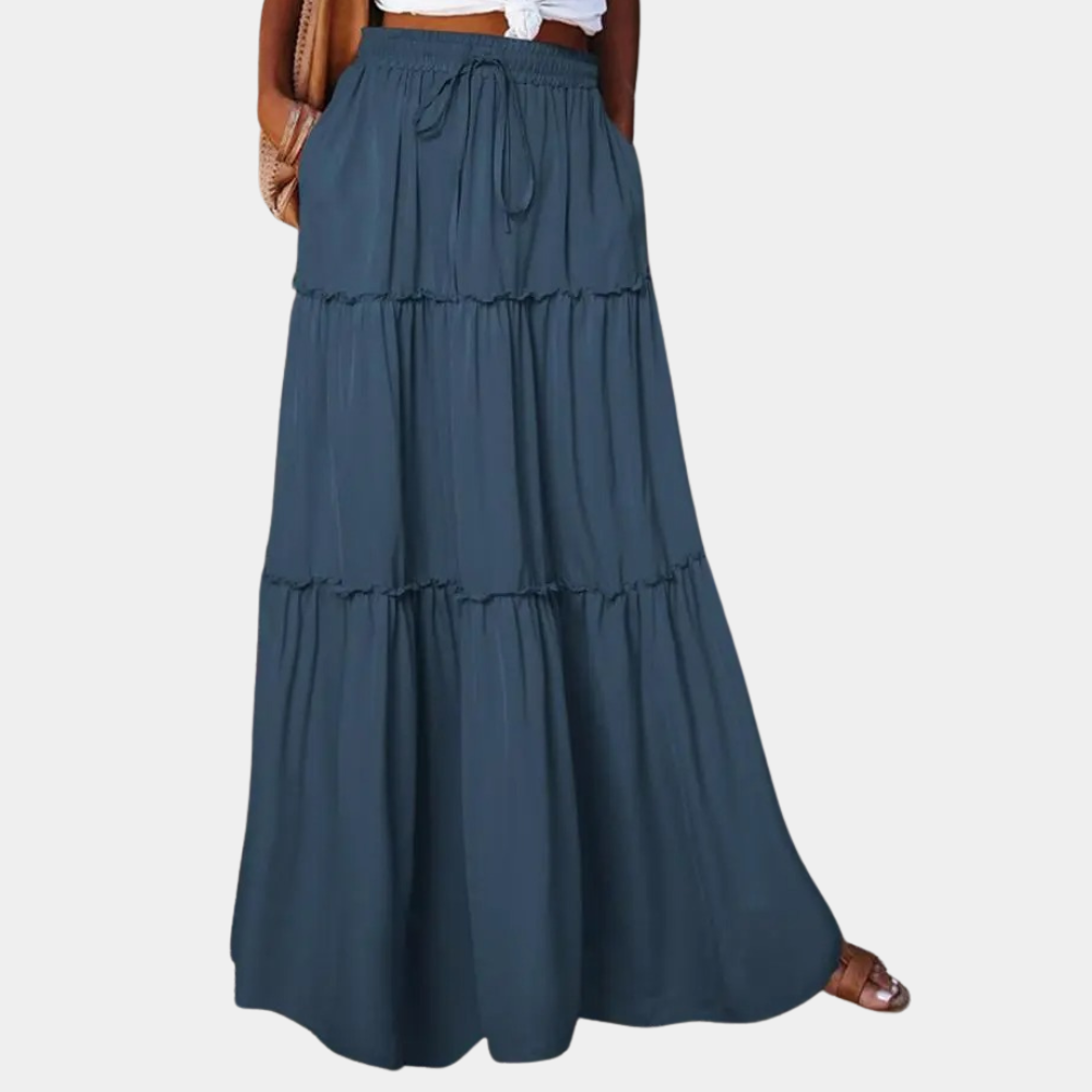 Comfortabele boho chic dames rok, ideaal voor strand, zomer of casual gelegenheden. Stijlvol en veelzijdig.