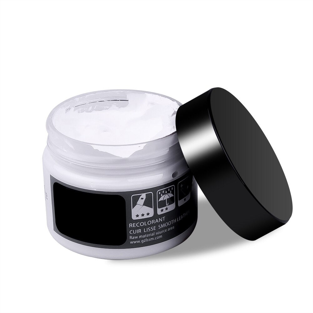 Veelzijdige leer restauratie balm. Beschikbaar in diverse kleuren voor nauwkeurig kleurherstel van lederen oppervlakken.
