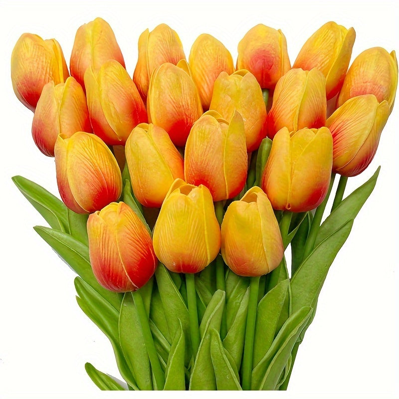 Hoogwaardige set van 15 kunst tulpen, realistisch en onderhoudsvrij voor decoratie.