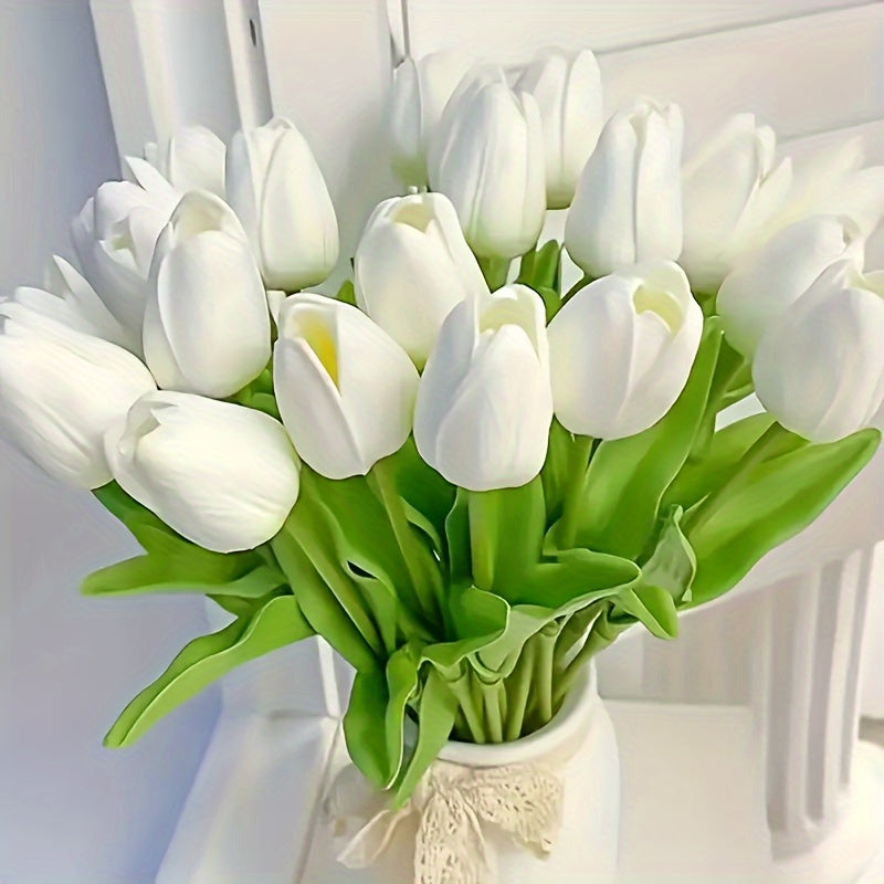 Onderhoudsvrije kunst tulpen (15 stuks) voor duurzame feest- en woningdecoratie.