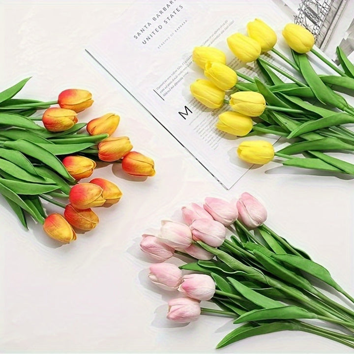 Prachtige kunst tulpen (15 st.) als levensechte bloemen voor een romantische bruiloft.