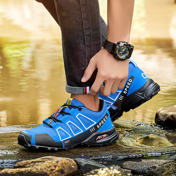 Heren antislip trekking wandelschoenen, waterdicht en lichtgewicht, voor optimale stabiliteit outdoor.