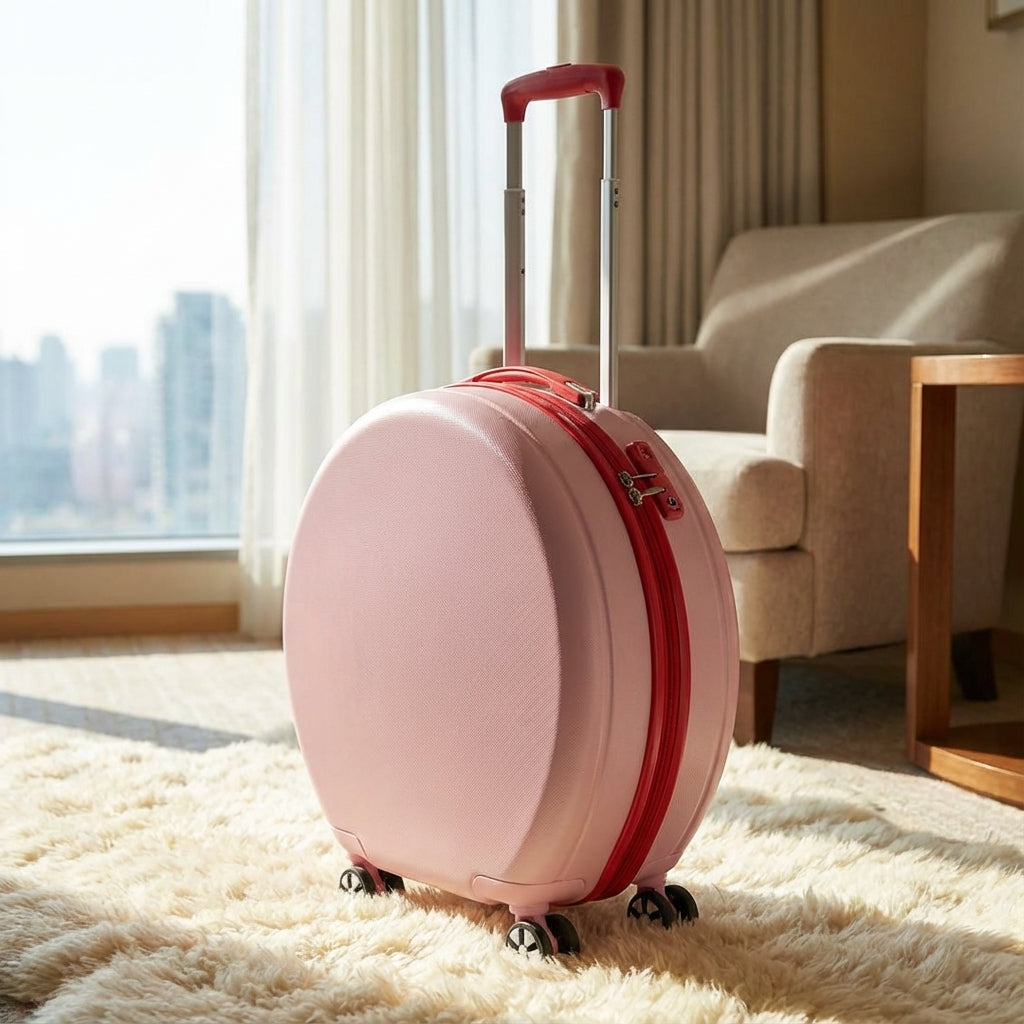Lichtgewicht CarryLite handbagage koffer met harde schaal, 4 spinner wielen en veilig TSA slot voor zorgeloos reizen.