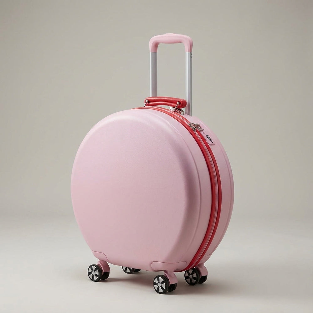 Duurzame handbagage reiskoffer met sterke harde schaal, soepele wielen en geïntegreerd TSA slot.