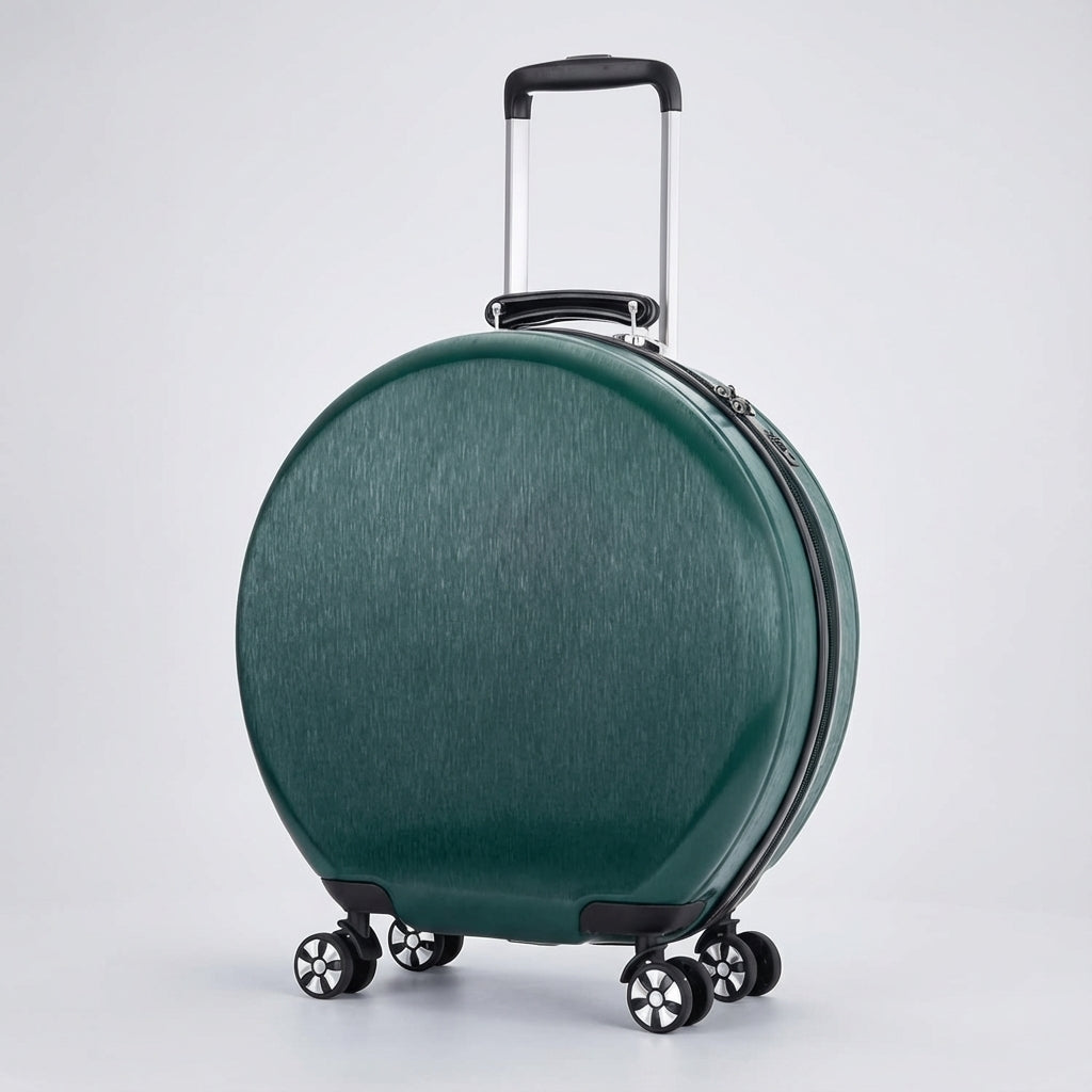 Compacte, lichtgewicht handbagage reiskoffer met harde schaal, stevige wielen en TSA combinatieslot.