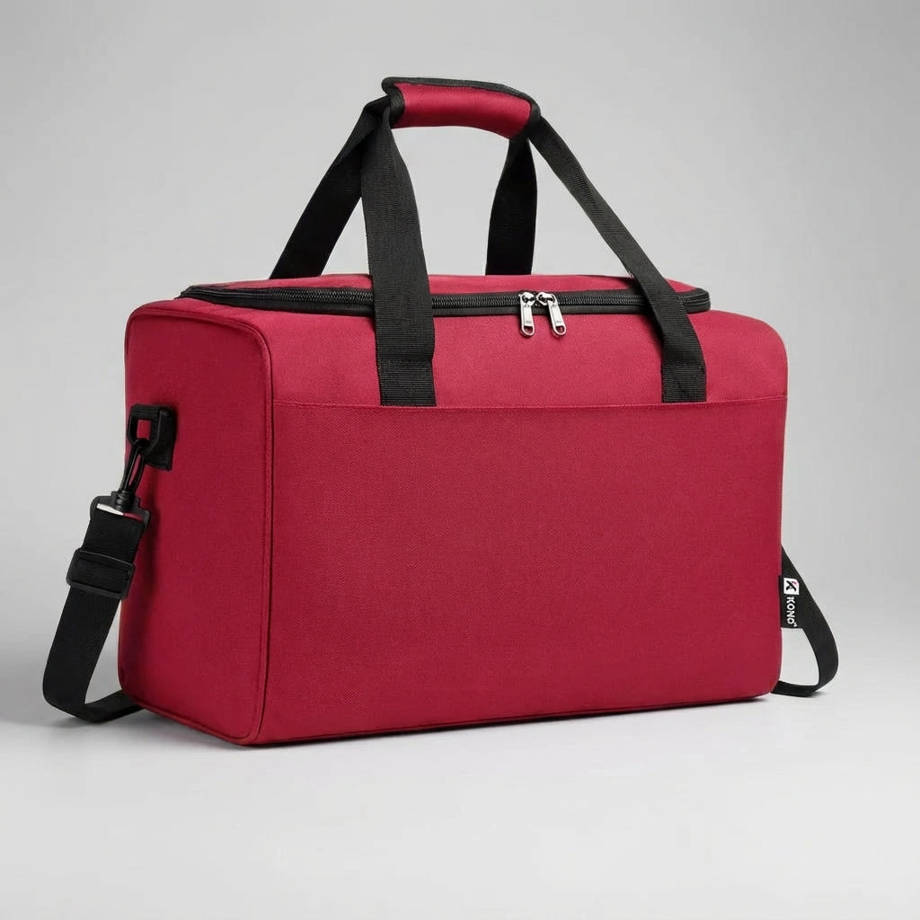 Handige compacte weekendtas voor handbagage, past in de cabine, met veel slimme opbergruimte.