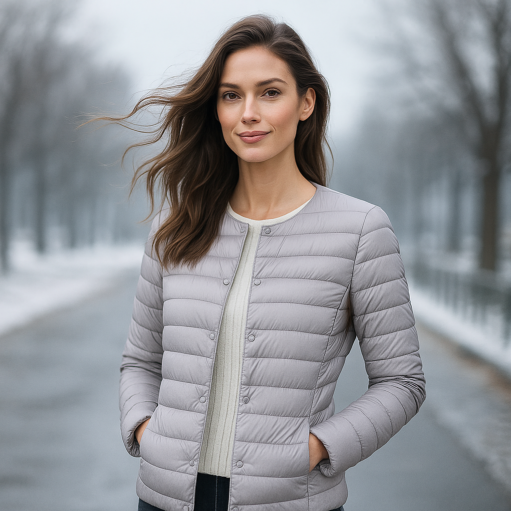 Veelzijdig gewatteerd damesjack, perfect als trendy tussenjas of lichte herfst- en winterjas.