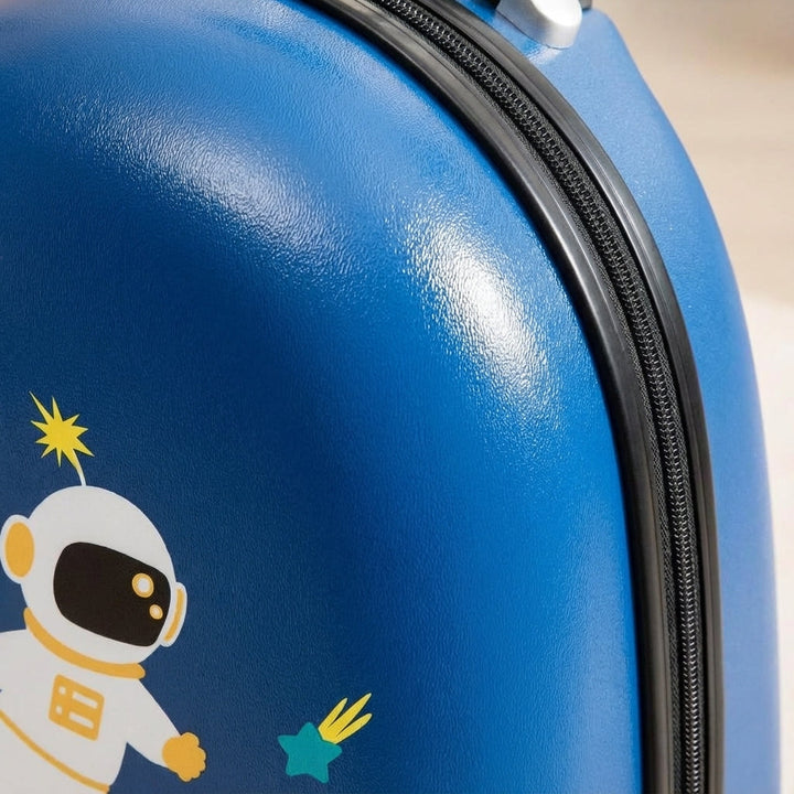 Kinder rolkoffer met uitschuifbaar handvat. Handige en lichtgewicht bagage voor gemakkelijk reizen met kinderen.