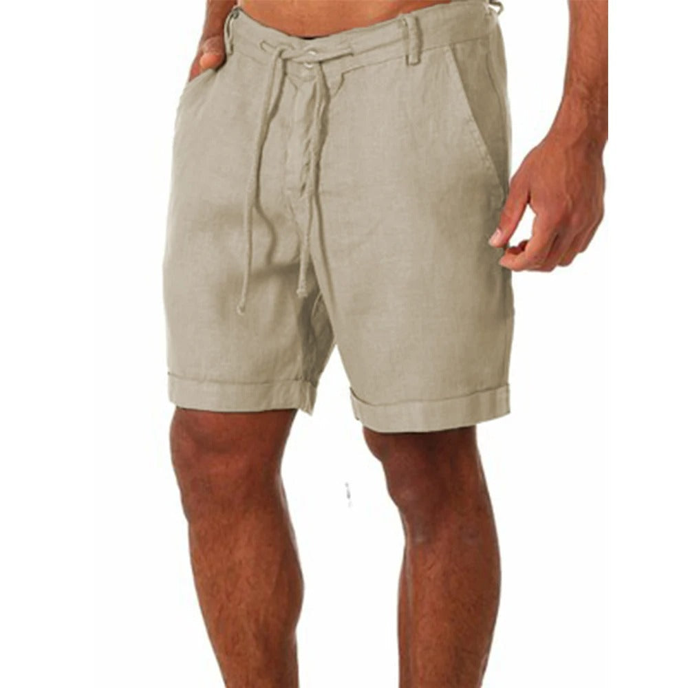 Lichtgewicht heren korte broek, casual stijl, elastische tailleband, ideaal voor zomeravonturen.