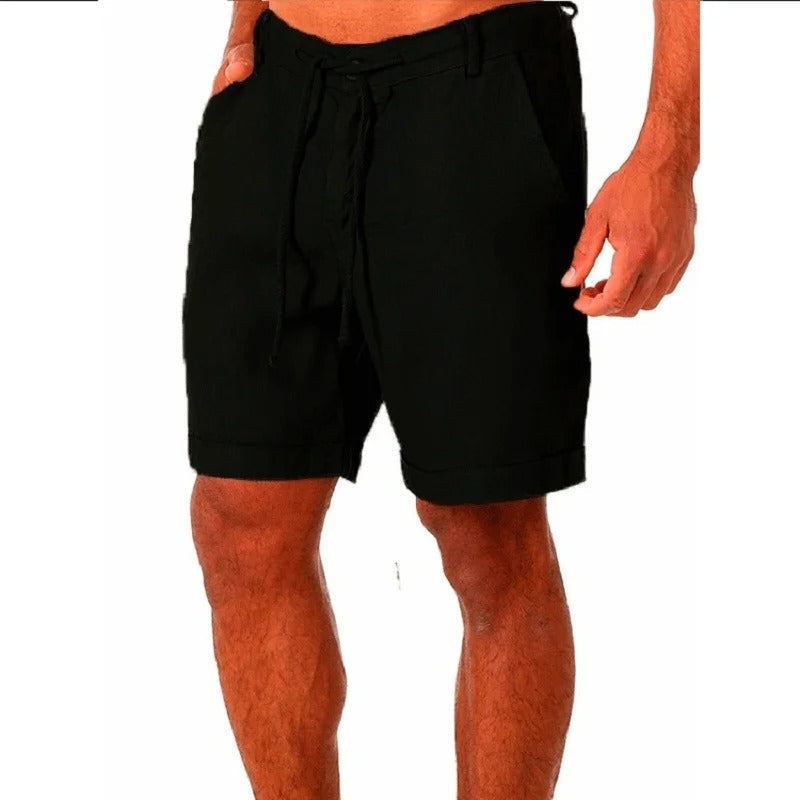 Lichtgewicht heren korte broek, casual stijl, elastische tailleband, ideaal voor zomeravonturen.