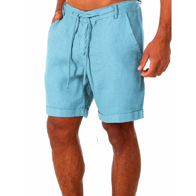Lichtgewicht heren korte broek, casual stijl, elastische tailleband, ideaal voor zomeravonturen.