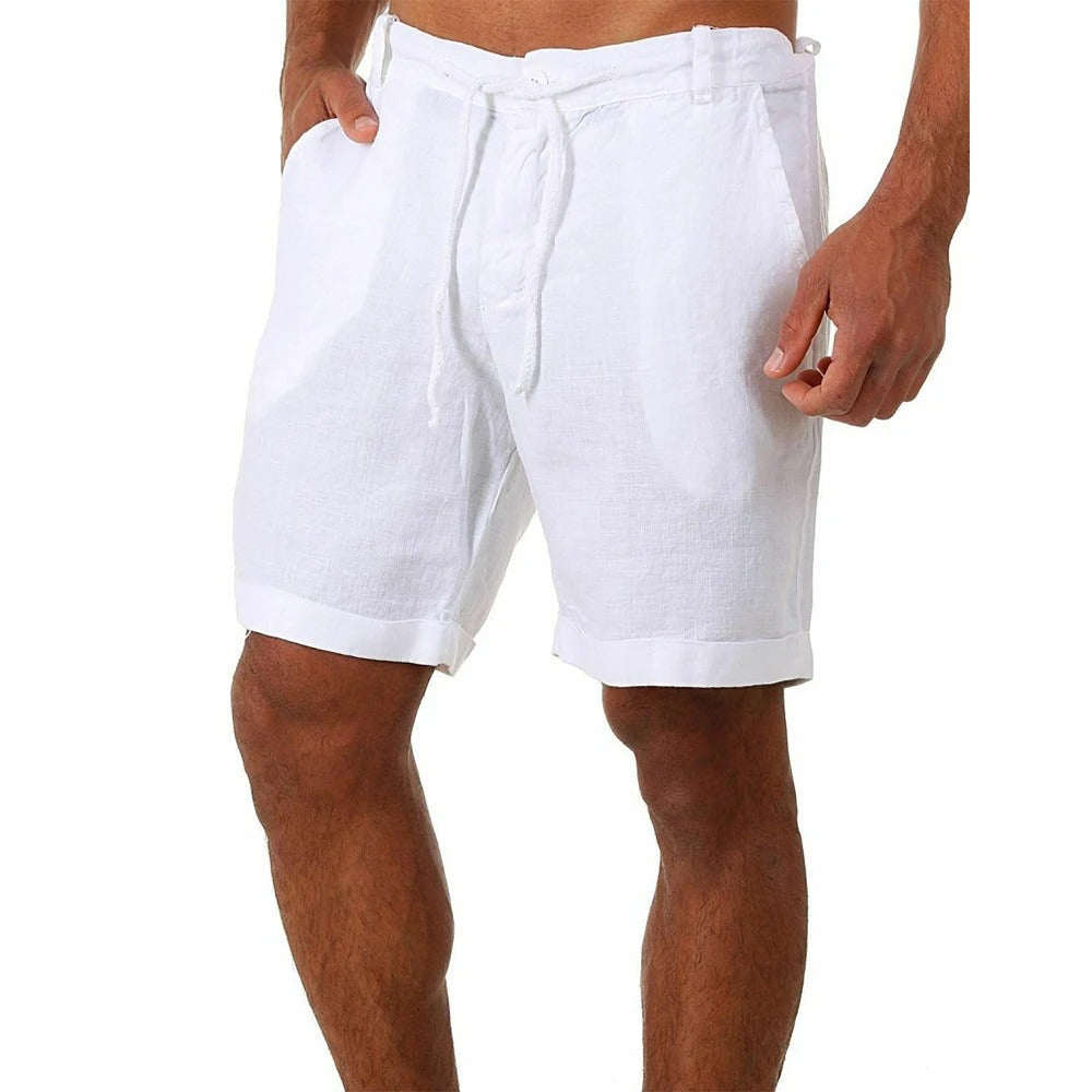 Lichtgewicht heren korte broek, casual stijl, elastische tailleband, ideaal voor zomeravonturen.