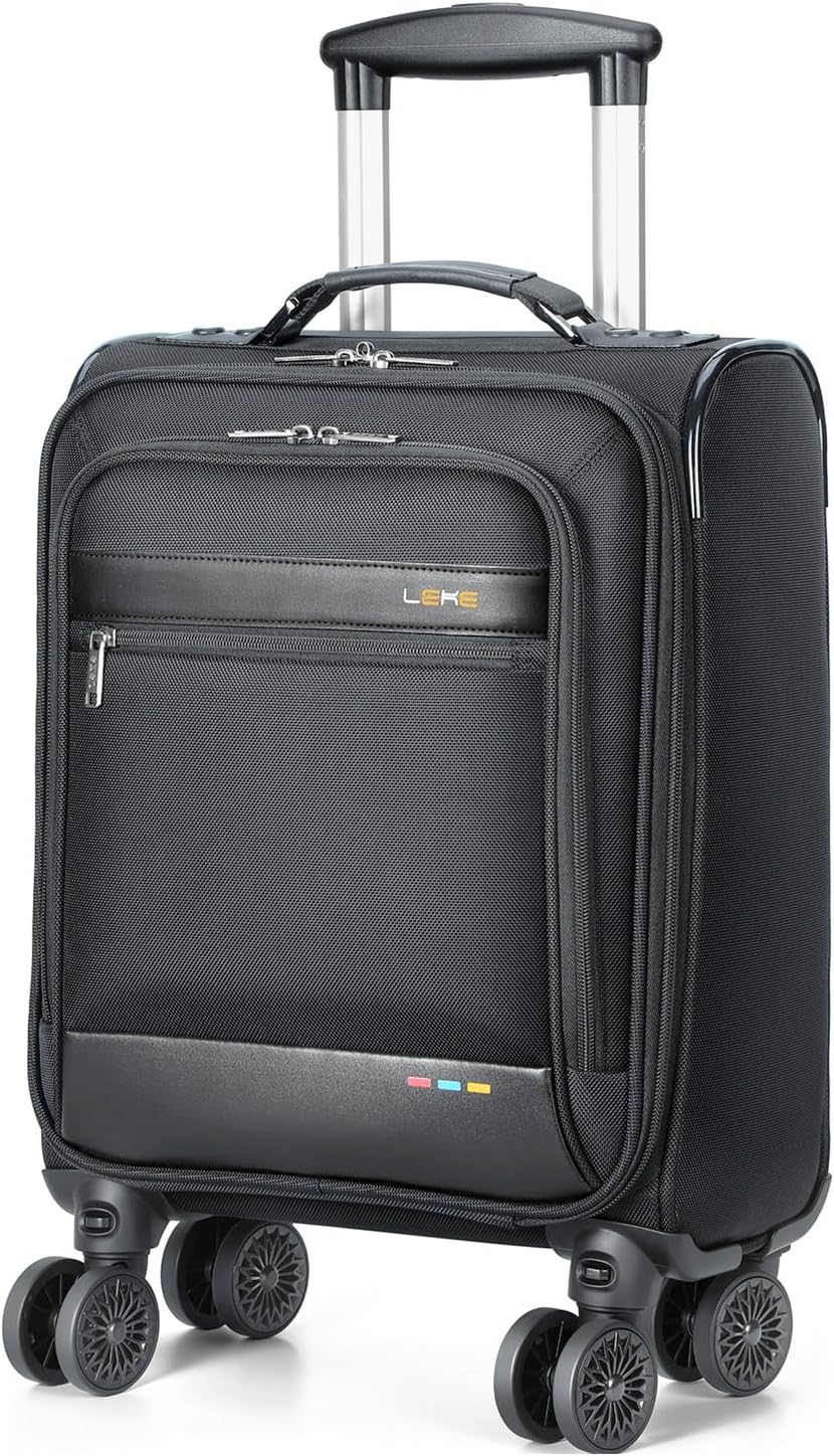 Lichtgewicht uitbreidbare handbagage koffer met wieltjes, ideaal voor reizen en luchtvaart.