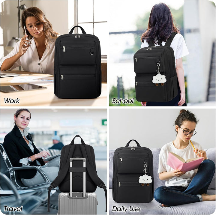 Comfortabele reisrugzak voor 15.6 inch laptops, lichtgewicht en georganiseerd, ideaal voor dagelijks woon-werkverkeer.