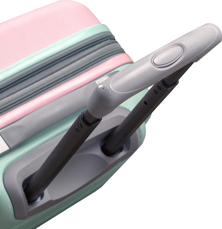 Compacte hardcase reiskoffer (Cotton Candy) met uitbreidbare functionaliteit en lichtgewicht design.