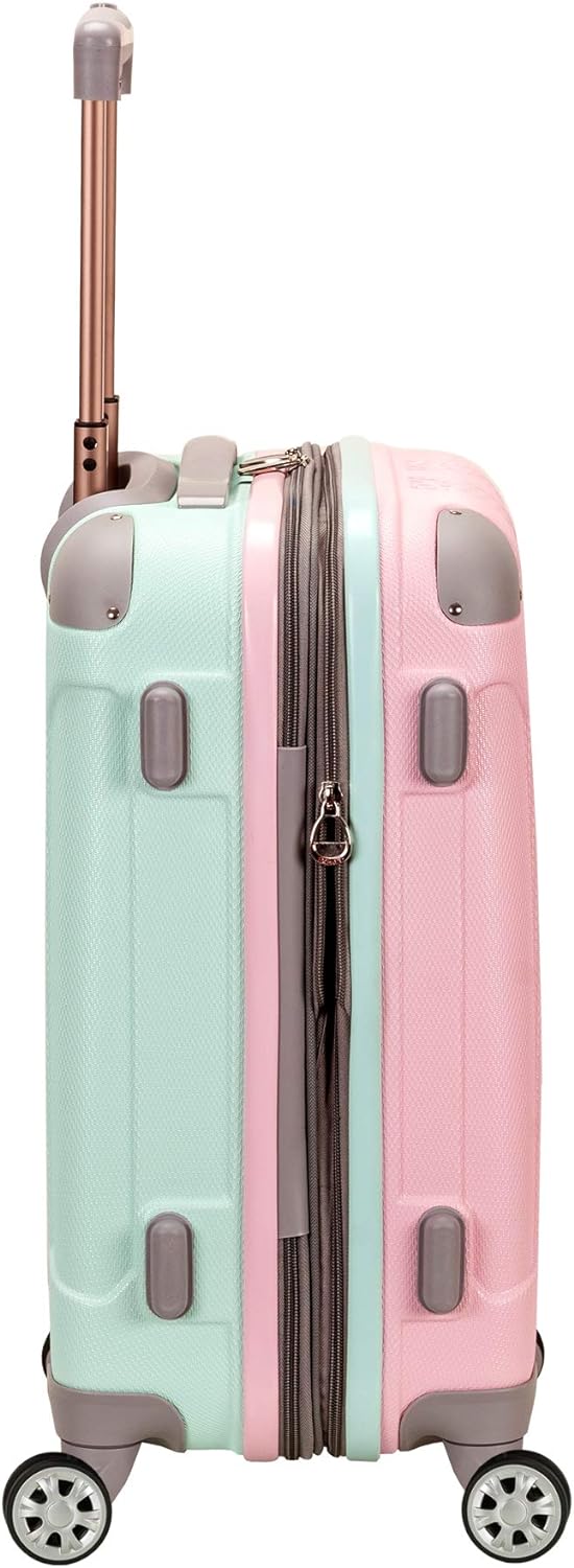 Compacte, lichtgewicht uitbreidbare hardcase handbagage koffer met soepele dubbele spinnerwielen.