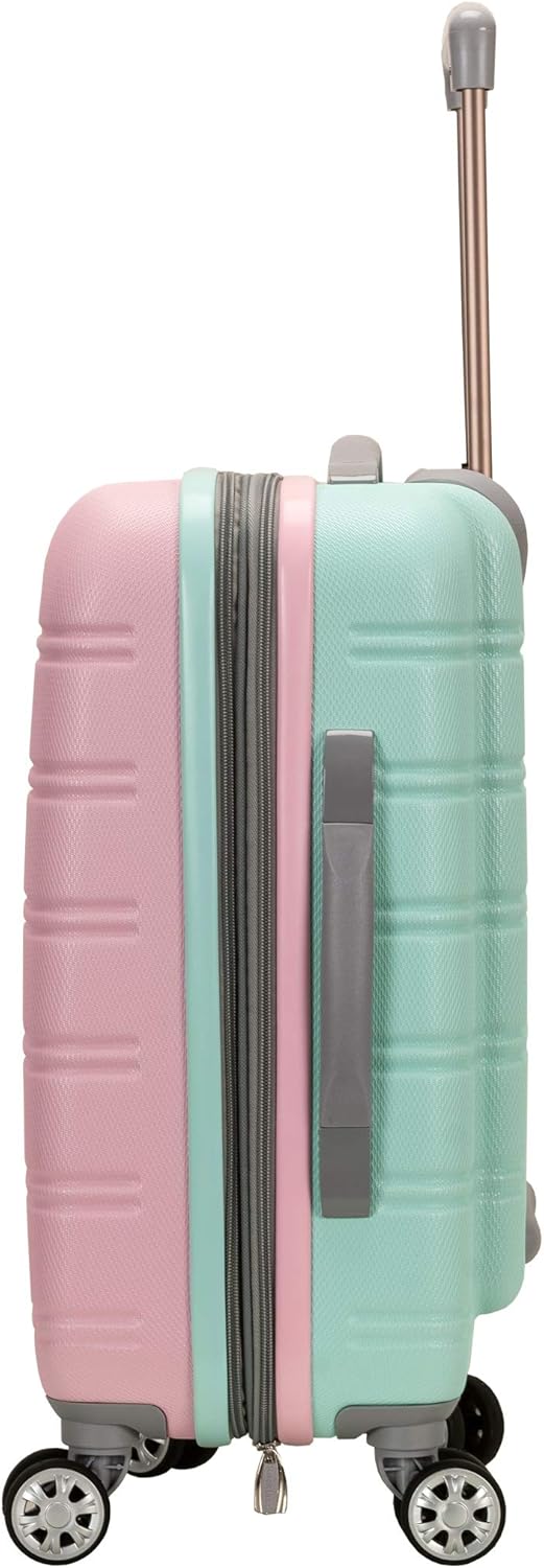 Lichtgewicht hardcase reisbagage, deze uitbreidbare handbagage koffer met 360° spinnerwielen.