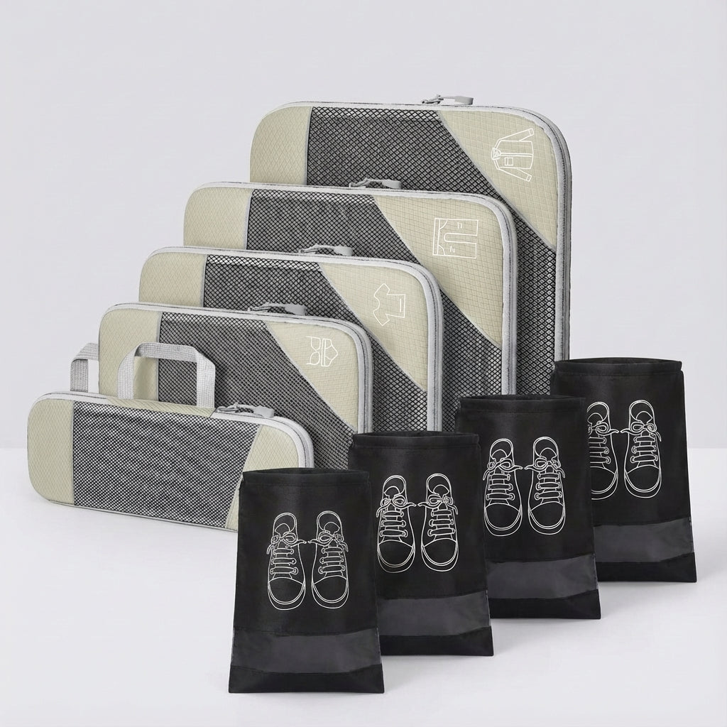Ruimtebesparende LiteCube compressie packing cubes voor maximale bagagecapaciteit tijdens je vakantie.