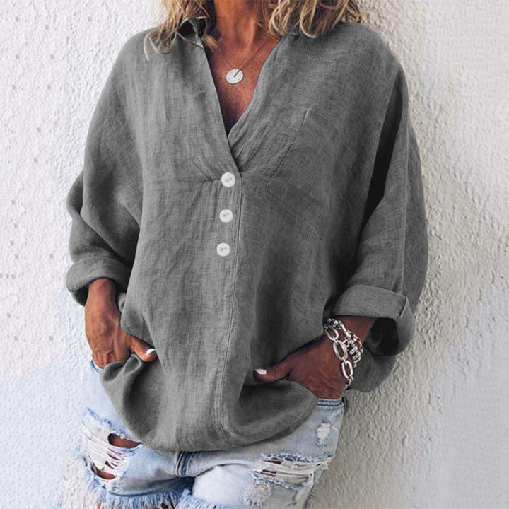 Modern dames overhemd voor elke gelegenheid; luchtig en stijlvol, past bij zowel een casual als nette outfit.