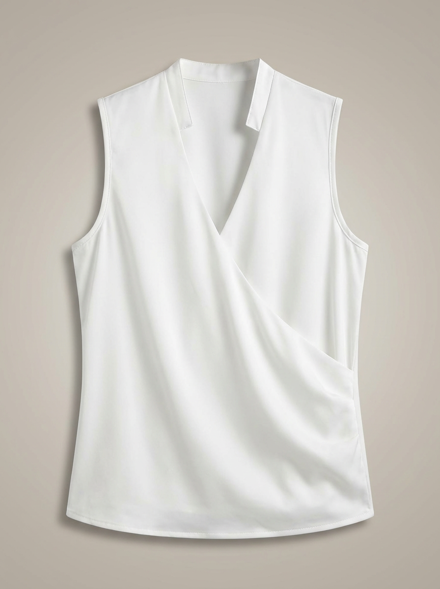 Elegant dames V-hals t-shirt met perfecte pasvorm, ideaal voor een luchtige en modieuze zomerse outfit.
